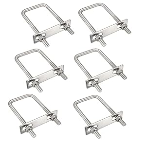 Boutihao M8 Edelstahl U-Bolzen Set 6 Stück