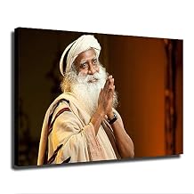 Sadhguru Guru Poster Yoga Master Writer Posters Canvas Print Wall Art Modern Picture Home Bedroom Living Room Foyer Aesthetic Decor Gifts 1218inch-No Framed