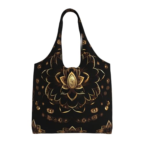 Sac en toile fleurs de lotus dorées le cadeau d'exception pour les mères