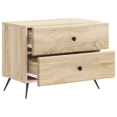 Table de chevet chêne Sonoma meuble rangement chambre design moderne - 4
