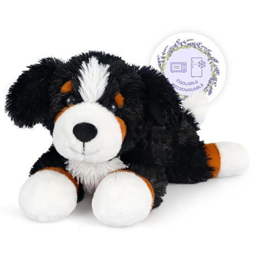 SuzziPals Heatable & Coolable Bernese Mountain Dog Stuffed Animal, Heating Pad Microwavable for Soothing & Relaxation, Lavender Scented Stuffed Dog Plush for Stress Relief, Black Puppy Plushie Gifts by SuzziPals - Used condition - US$20.63