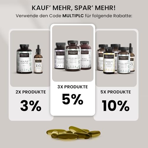 Hanfsamenöl Hanföl Kaltgepresst - 180 hochdosierte Kapseln - 1000mg Hanf Öl Omega 3-6-9 | 100% Natürlich & Stark, Hemp Seed Oil, in der EU hergestellt & laborgeprüft
