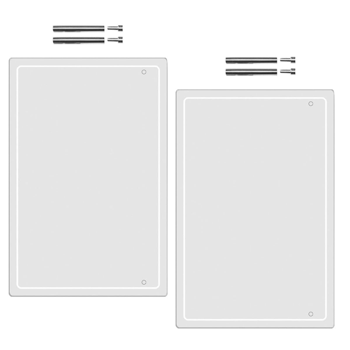 Schreibtisch Whiteboard mit Glatter Oberfläche 2 Stück aus Acryl und Verschleißfest Trocken Abwischbar als Notiztafel für Büro und Zuhause