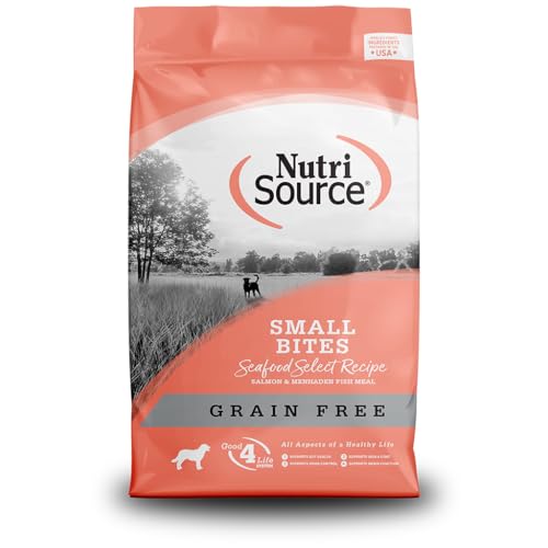 NutriSource Grain Free Small Bites Dry Dog Food Seafood Select 4LB