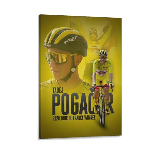 Toile Tadej Pogačar haute définition SECOLI affiche cyclisme haut de gamme 50 x 75 cm