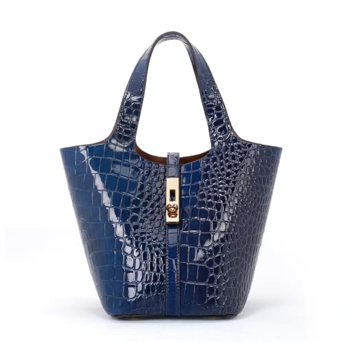 Image of Tote Bag for Women Vegan Leather Bucket Purse for Women Top Handle Handbag Shoulder Bag with Detachable Small Purse