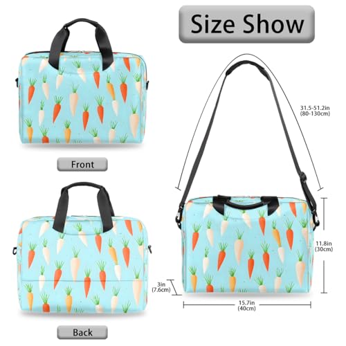 Bolsa para laptop con patrón de zanahoria 15.6" miniatura 6