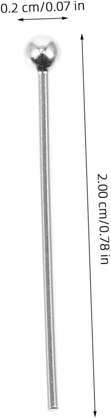 DOITOOL 10Pcs Silver Head Pins for Jewelry Making DIY Eye Pins for Earrings and Necklaces Metal Jewelry Findings for Craft Projects for Bead Stringing and Accessories