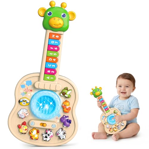 Product Image of the Musical Giraffe Guitar Toys for Toddlers 1-3 with Music & Light, Educational...
