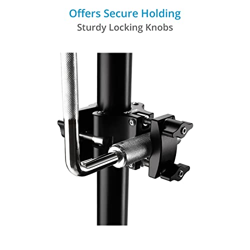 Proaim Multi-Stand Holder Clamp Set for Camera Production Cart Made for Holding Full-Size Light Stand/C-Stand on Victor - Image 4