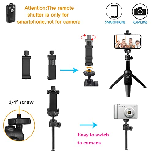 Portable 40 Inch Aluminum Alloy Selfie Stick Phone Tripod With Wireless Remote Shutter Compatible With 14 13 12 11 Pro Max Xr X 8 7 6 Plus, Android Smartphone #TOP5