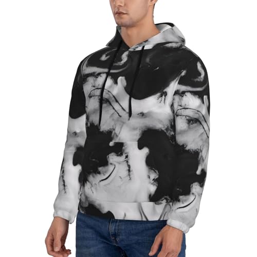 Fashion Men'S Hoodie Long Sleeves Hooded Sweatshirt Casual Pullover .Marble Texture Printed Hoodies For Men3
