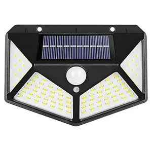 S. VELU LED Bright Outdoor Solar Lights with Motion Sensor Solar Powered Wireless Waterproof Night Spotlight for Outdoor/Garden Wall, Solar Lights for Home