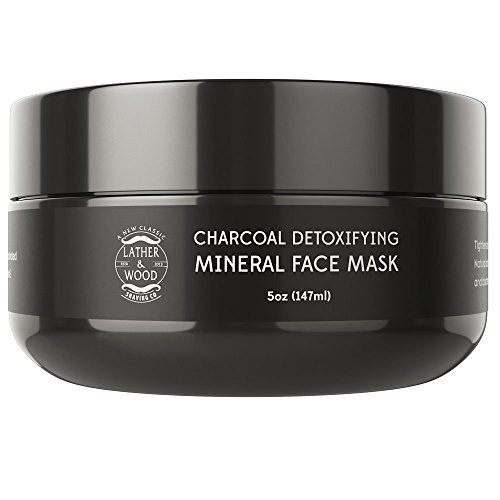 Lather & Wood Shaving Co Leading Charcoal Mud Mask For Men - Feel Like a Million Bucks - Removes Deep Grime and Pollution - Purify Your Pores and Restore Your Skins Texture and Appearance. 5 oz