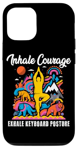 INHALE COURAGE EXHALE KEYBOARD POSTURE �X�}�z�P�[�X iPhone 12/12 Pro �p