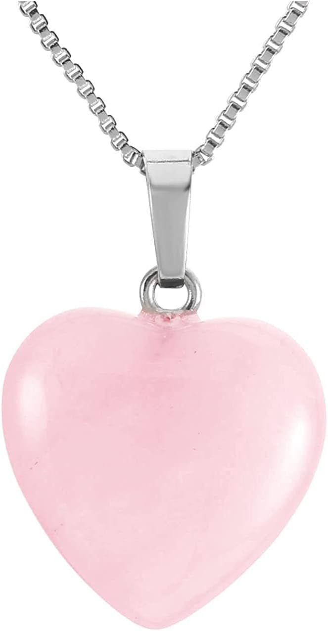 CrystalAge Rose Quartz Heart Pendant