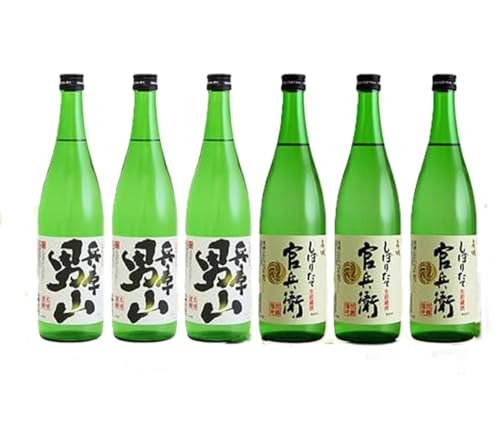 日本酒 晩酌応援 720ml × 6本 飲み比べ セット 名城酒造 兵庫 男山 辛口 & 官兵衛 しぼりたて 甘口 飲み比べセット 地酒 お酒 酒 アルコール 清酒 720 日本酒セット 播州の地酒 播州 兵庫県 姫路市