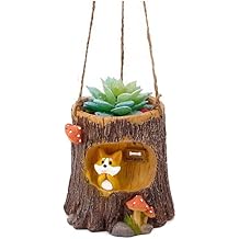Segreto Succulent Flowerpot Animal Flower Pots for Indoor Plants,Resin Hanging Plant Pot for Home Decor,Moisture-Resistant Plant Container with Drainage Hole for Desk and Garden