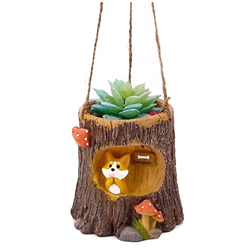 Segreto Succulent Flowerpot Animal Flower Pots for Indoor Plants,Resin Hanging Plant Pot for Home Decor,Moisture-Resistant Plant Container with Drainage Hole for Desk and Garden