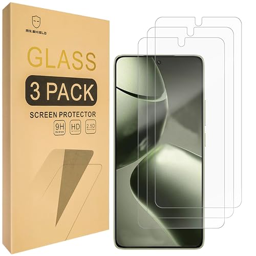 Mr.Shield Screen Protector compatible with Xiaomi 14T / Xiaomi 14T Pro [Tempered Glass] [3-Pack] [Japan Glass with 9H Hardness] by Mr.Shield - Used condition - US$5.42