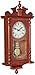 Bedford Clock Collection Pendulum and Chime Wall Clock, 25 Inch, Redwood Finish