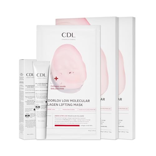 CANDORLOV Overnight Collagen Lifting Face Mask 5 Sheets, Korean Face Lifting Deep Hydrogel Mask for Glass Skin, Anti-Aging with PDRN, Hyaluronic Acid for Elasticity, Firmness