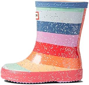 Hunter Classic Giant Glitter Kids Gloss Waterproof Rains Boots (Multicolour Multicolor, US Small Child/Toddler Size 11, Vegan)
