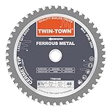 TWIN-TOWN 6-1/2-Inch 48 Teeth Dry Cut Steel and Ferrous Metal Cermet Saw Blade with 5/8-Inch Arbor