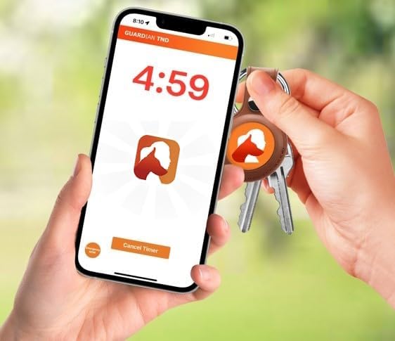 Miniatura 2 de Llavero inteligente de alarma de seguridad personal para mujer autodefensa con ubicación incorporada sirena y alertas de emergencia para amigos y