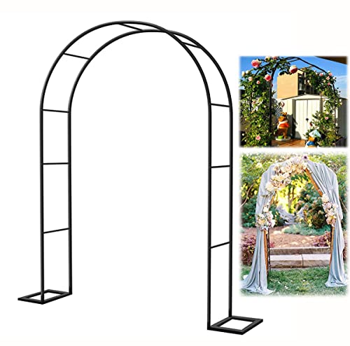 Tonnelle de jardin en métal extra haute avec treillis pour vignes