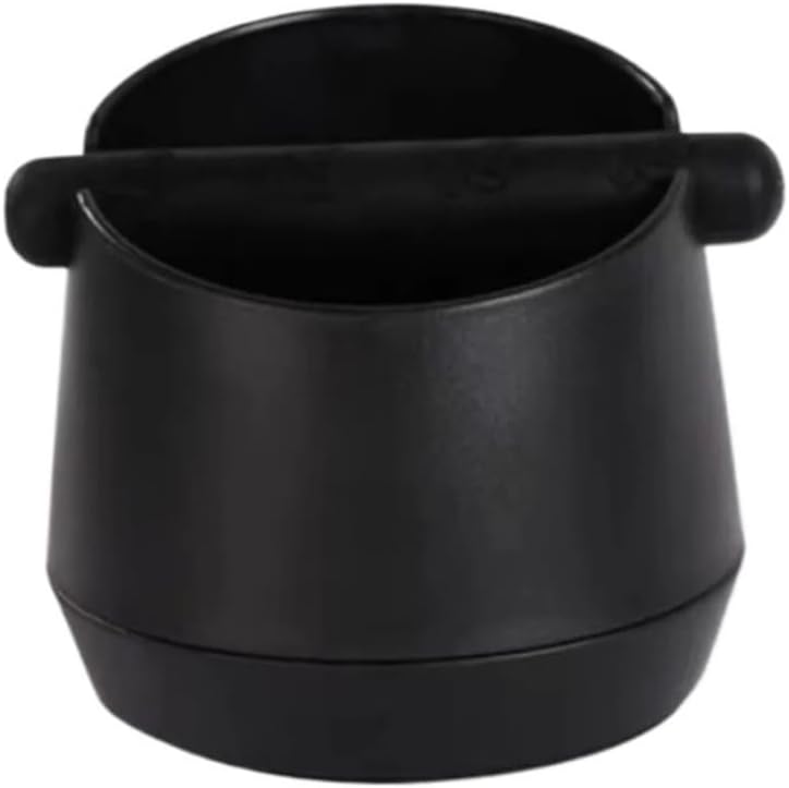 MeLphi Coffee Knock Box Non-Slip Base Coffee Powder Bucket Large Capacity Design Espresso Powder Knock Box with Detachable Knock Rod(Black)