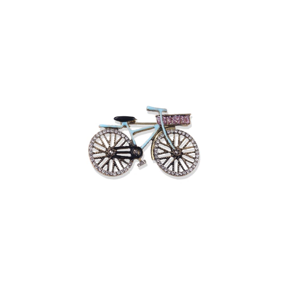 ARFUKA Spilla Con Strass E Motivo Bicicletta In Metallo – Spilla Da Bavero In Acciaio Inossidabile, Confezione Da 2, Regalo Uomo/Donna - 5