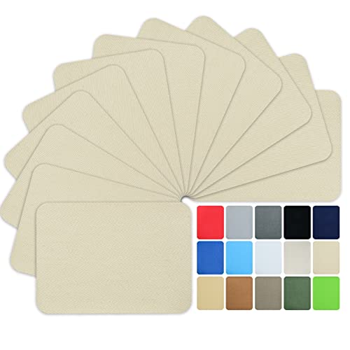 Buite 12Pcs Iron on Patches for Jeans, Clothes, a-Beige