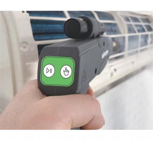 Close-up of the intelligent spray gun with control buttons