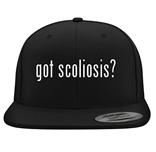 BH Cool Designs got Scoliosis? - Yupoong 6089 Structured Flat Bill Snapback, Black, One Size