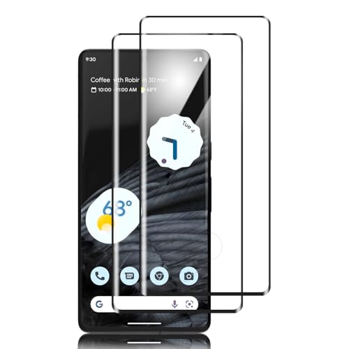 Three-Tree Schutzfolie für Panzerglas für Google Pixel 7 Pro Fingerabdruck-ID Unterstützen Folie - 2 Stück 9H Härte Gehärtetem Glas HD Clear Displayschutz Schutzfolie Glas für Pixel 7 Pro