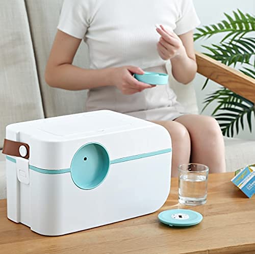 Apteczka pierwszej pomocy, Apteczka rodzinna Pudełko do przechowywania leków Pusta plastikowa(White)