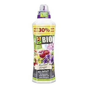 Compo BIO Blumendünger für alle Zimmer-, Balkon- und Terrassenpflanzen, Natürlicher Spezial-Flüssigdünger, 1,3 Liter