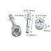 Antrader 30 Sets Furniture Side Knock Down Furniture Cam Lock Connecting Fitting Pre-Inserted Nut Dowels Connector Assembly (812 Fitting+28mm Fitting Screw)