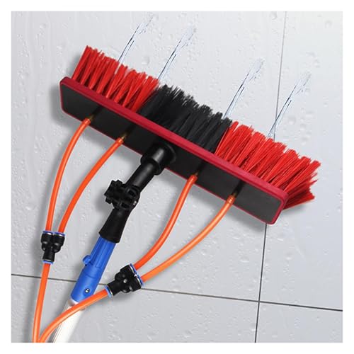 Outil nettoyage panneaux photovoltaïques à brosse large et grand manche