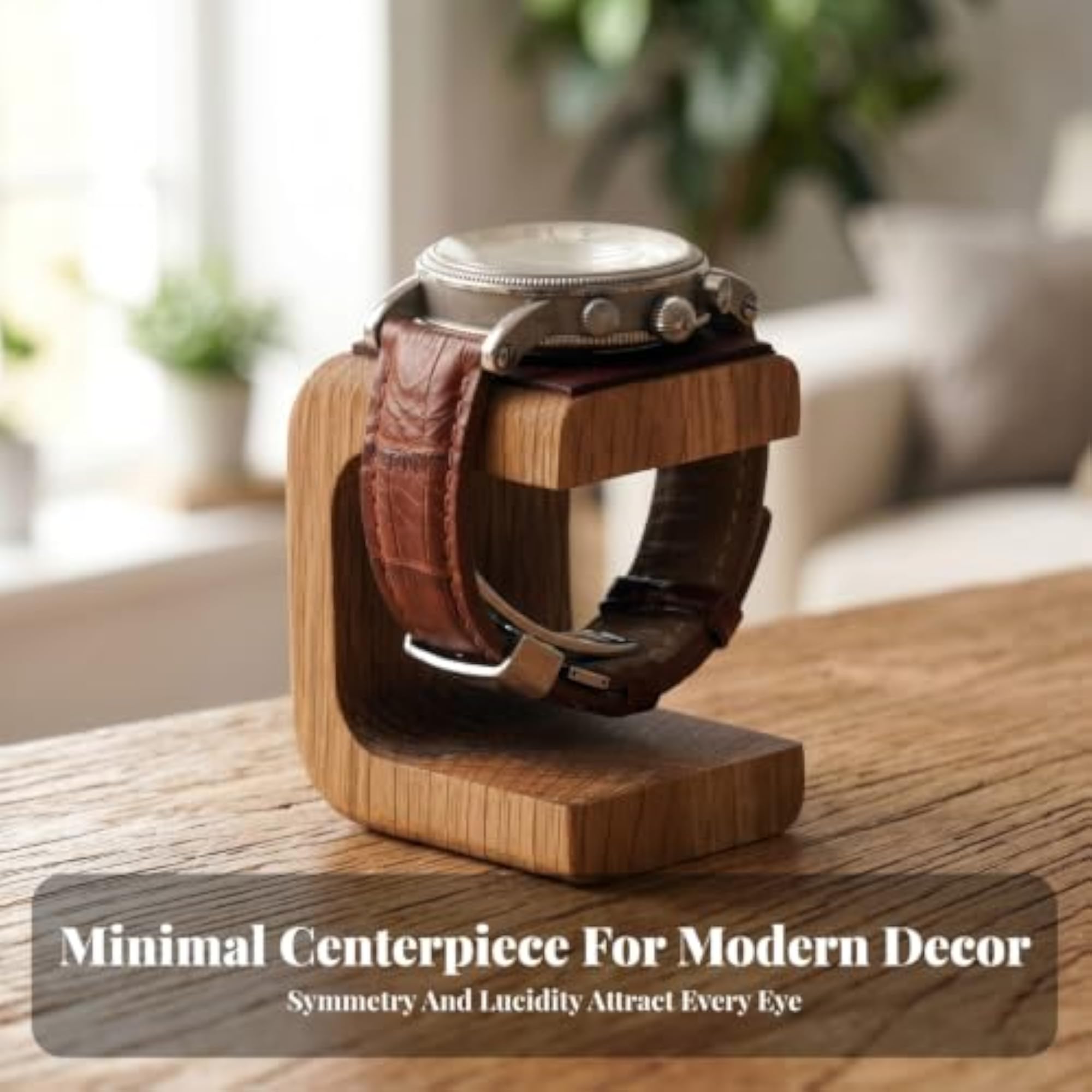 Handmade Leather-Like Watch Display Stand, Gift for Him