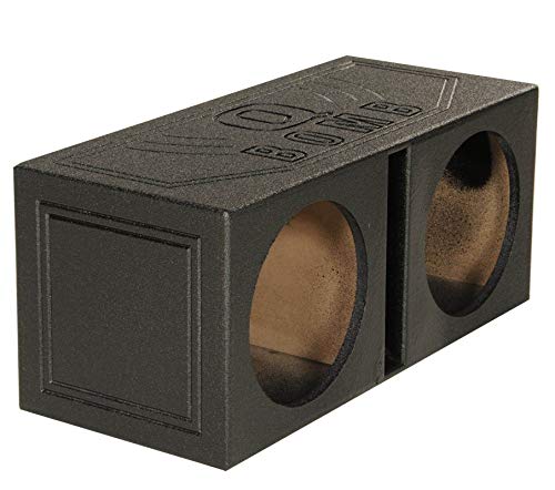 Q Power QBOMB12V Dual 12-Inch Vented Speaker Box with Durable Bed Liner Spray