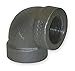 1/4" FNPT Black Malleable Iron 90 Degree Elbow