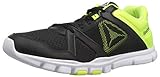Reebok Men's Yourflex Train 10 Athletic Shoe, Black/Solar Yellow/White, 13 M US