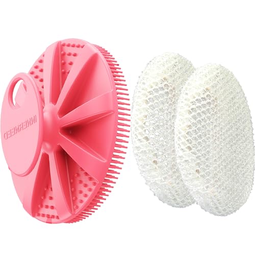 INNERNEED Food-Grade Soft Silicone Body Scrubber Shower Brush Gray | Handheld Cleansing Skin Brush Gentle Exfoliating and Lather Well Hygienic Bath Scrub for Women Men product thumbnail 17