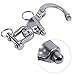 CHANGE MOORE 4 Pcs Marine Swivel Snap Shackles, 316 Stainless Steel Swivel Eye Snap Shackle Quick Release Carabine, Quick Release Clip for Sailing Rigging Shackles, Sailboat Spinnaker Halyard 5.2''