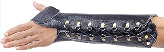 Windfulogo PU Leather Archery Arm Guard Hand Protector Brace Longbow Hunting Shooting Black