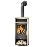 kaminofen »münchen« naturstein 7 kw dauerbrand automatik  JUSTUS Kaminofen Island 7 (6,5 kW) Sandstein Schwarz
