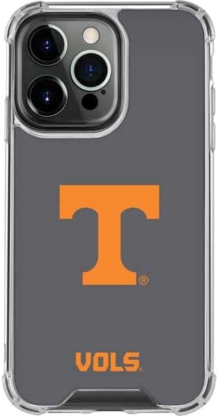Skinit Clear Phone Case Compatible with iPhone 16 Pro - Officially Licensed University of Tennessee-Knoxville T Logo Vols on Gray Design