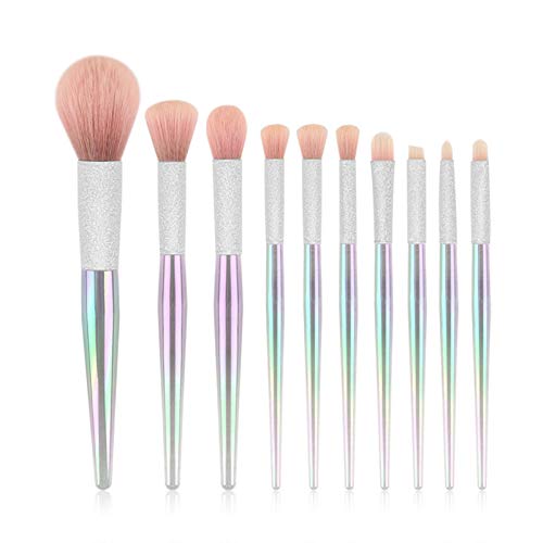 Pinceaux de maquillage aspect marbre D avec pinceau éventail pour un estompage parfait